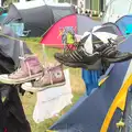 Someone is drying out their trainers, Latitude Festival, Henham Park, Southwold, Suffolk - 17th July 2014