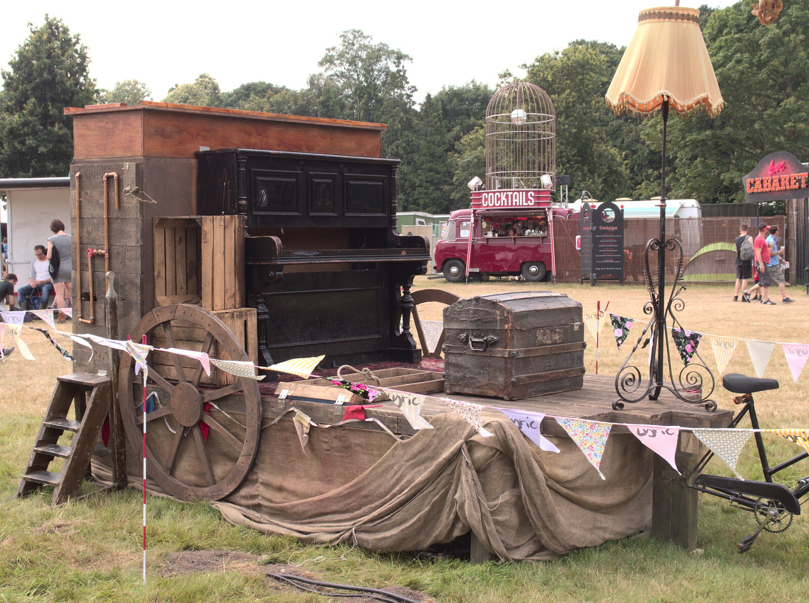 A piano in a field from Latitude Festival, Henham Park, Southwold, Suffolk - 17th July 2014