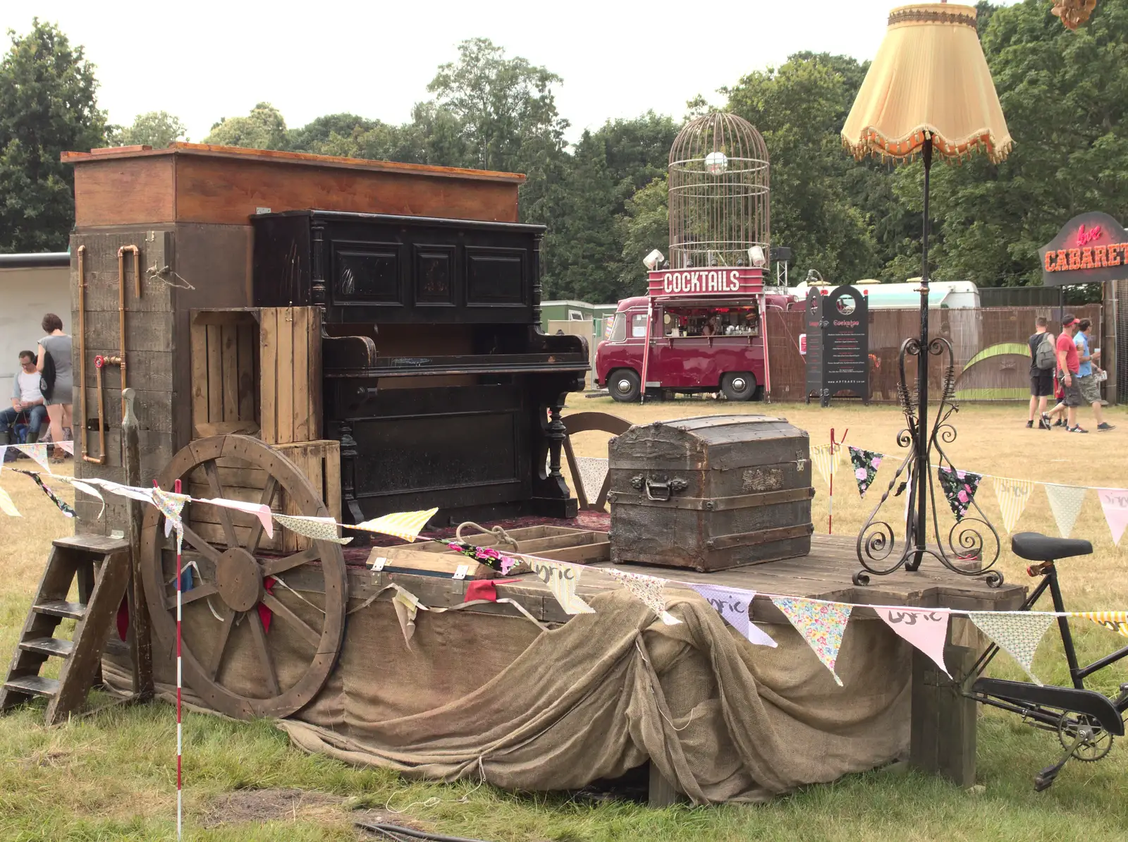 A piano in a field, from Latitude Festival, Henham Park, Southwold, Suffolk - 17th July 2014