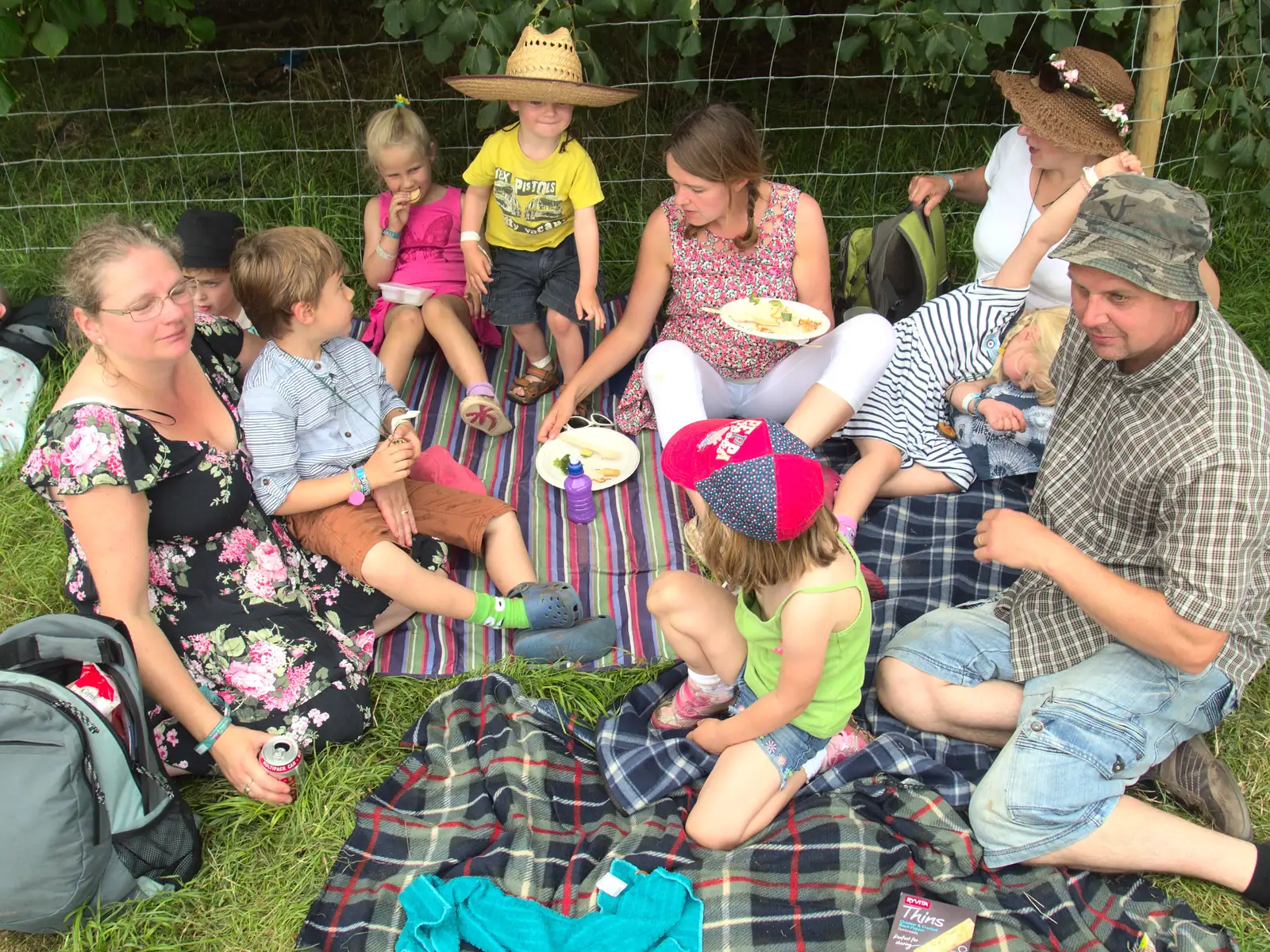 The gang swells in numbers, from Latitude Festival, Henham Park, Southwold, Suffolk - 17th July 2014