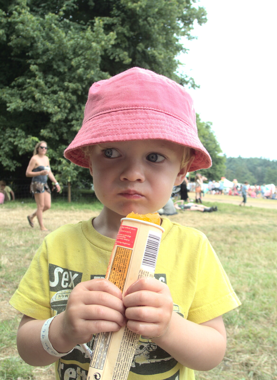 Harry has a Calippo from Latitude Festival, Henham Park, Southwold, Suffolk - 17th July 2014