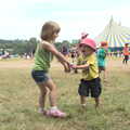 Sophie and Harry dance around, Latitude Festival, Henham Park, Southwold, Suffolk - 17th July 2014