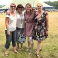 Sarah, Rachel, Isobel and Megan, Latitude Festival, Henham Park, Southwold, Suffolk - 17th July 2014