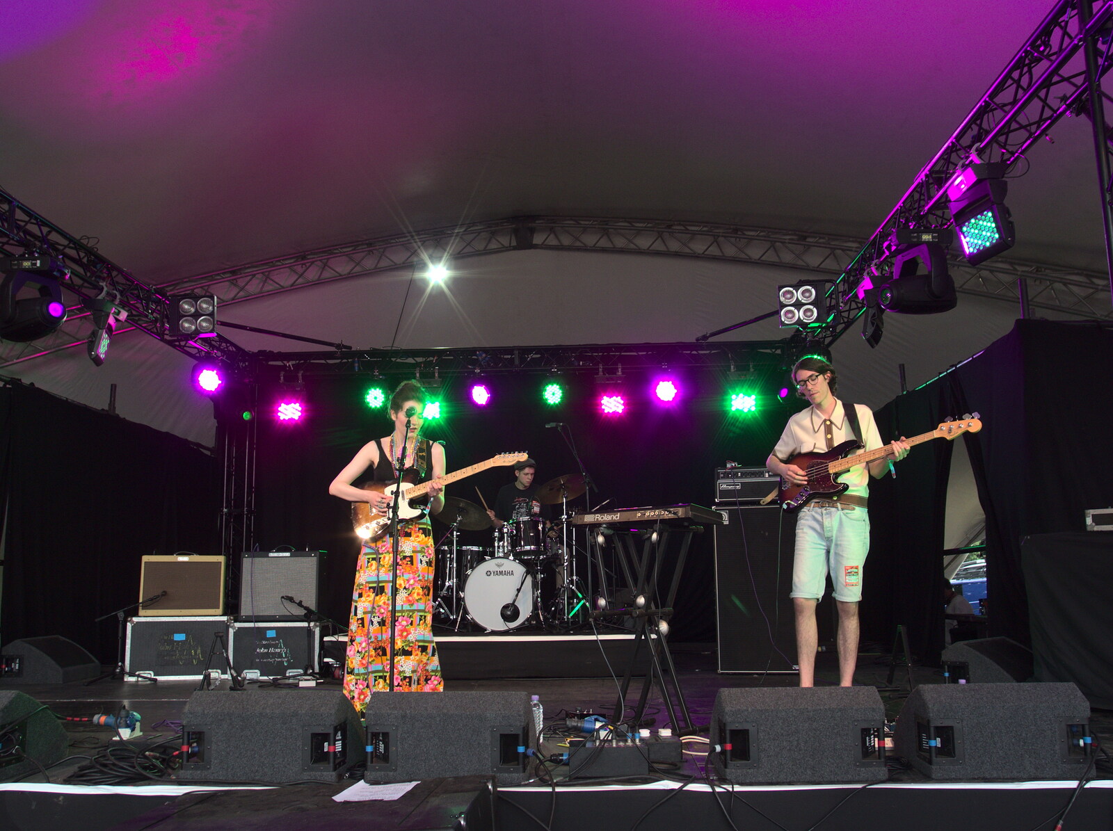 Daisy and Sam on stage from Latitude Festival, Henham Park, Southwold, Suffolk - 17th July 2014