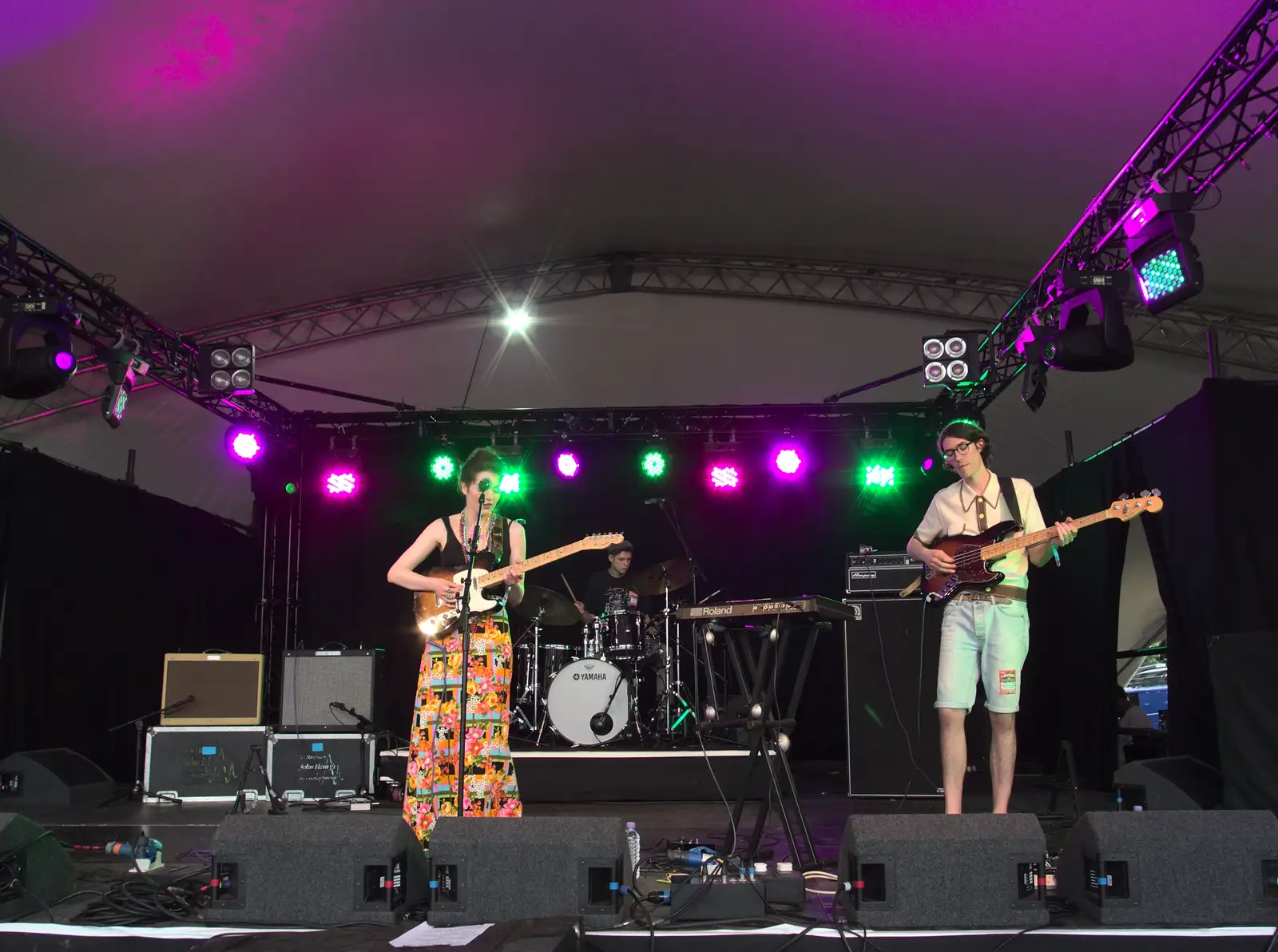 Daisy and Sam on stage, from Latitude Festival, Henham Park, Southwold, Suffolk - 17th July 2014