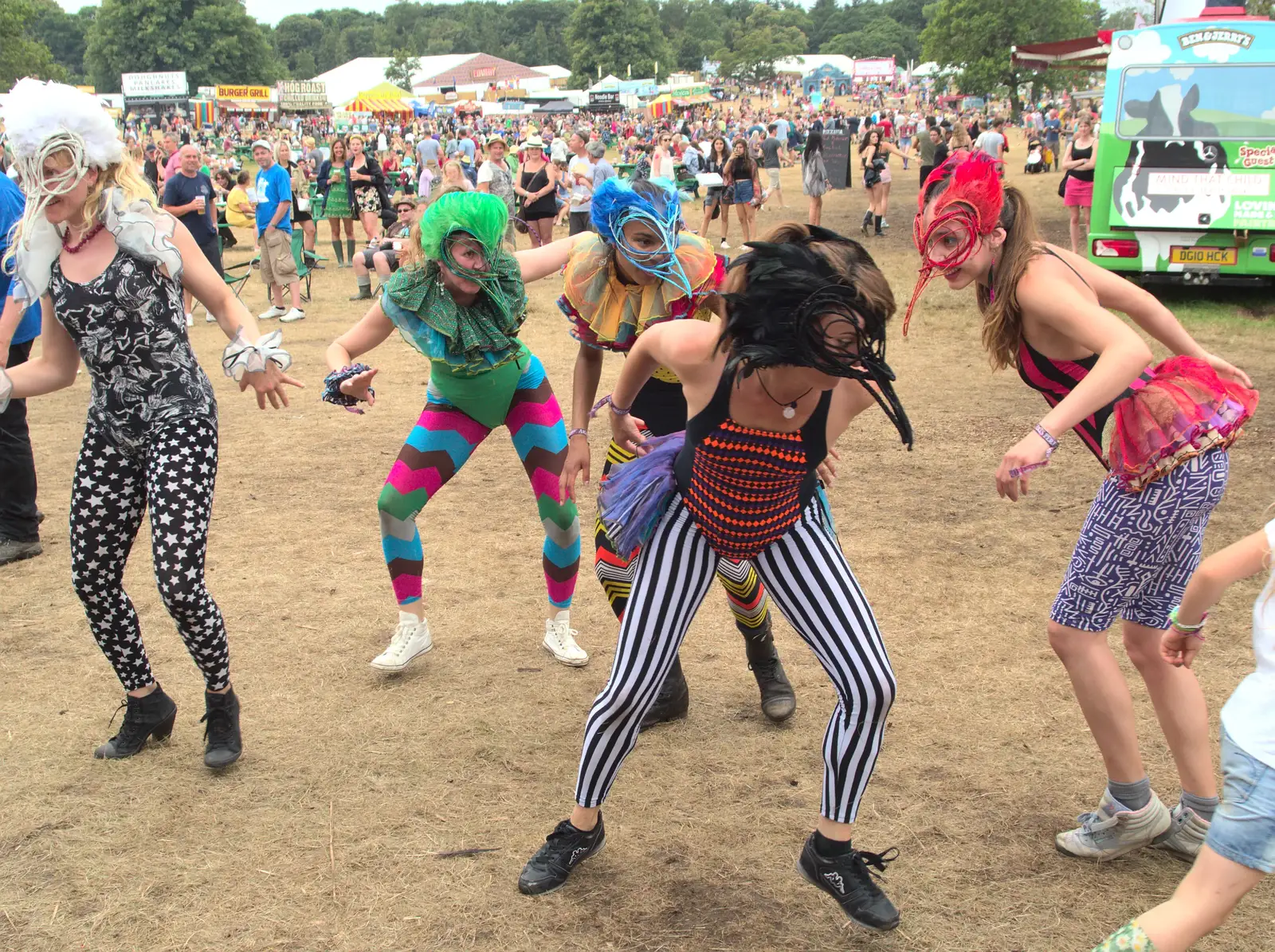 An escaped ballet troupe do some dancing, from Latitude Festival, Henham Park, Southwold, Suffolk - 17th July 2014