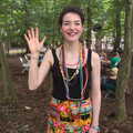 Daisy shows off the Loom Band that Fred made , Latitude Festival, Henham Park, Southwold, Suffolk - 17th July 2014