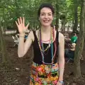 Daisy shows off the Loom Band that Fred made , Latitude Festival, Henham Park, Southwold, Suffolk - 17th July 2014