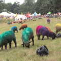 Latitude's multi-coloured sheep, Latitude Festival, Henham Park, Southwold, Suffolk - 17th July 2014