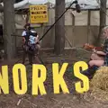 Some straw-bale acoustic is filmed, Latitude Festival, Henham Park, Southwold, Suffolk - 17th July 2014