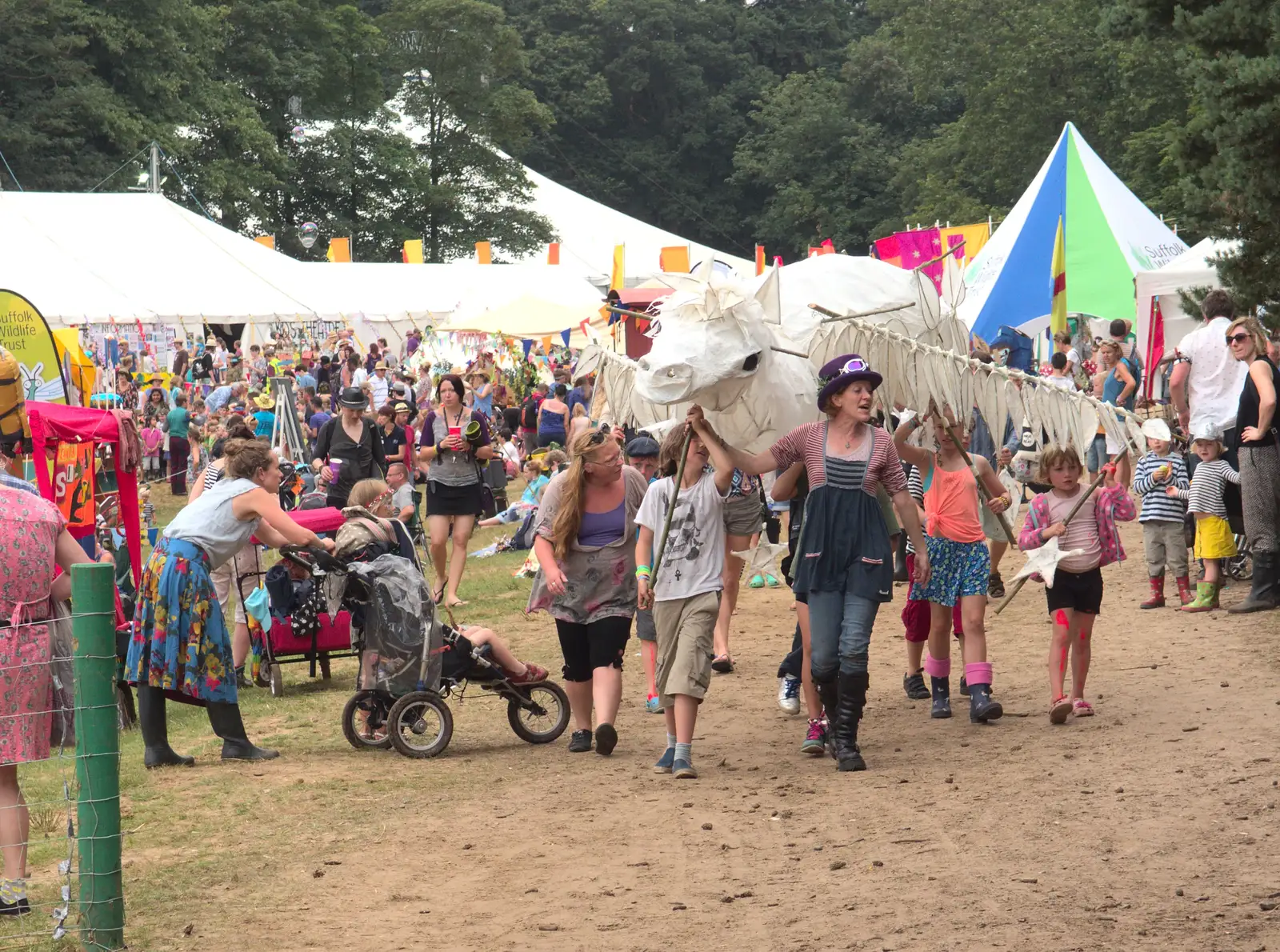 A big winged thing is hauled around, from Latitude Festival, Henham Park, Southwold, Suffolk - 17th July 2014