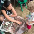 Fred gets an interesting intro to geology, Latitude Festival, Henham Park, Southwold, Suffolk - 17th July 2014