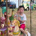 Fred on a carousel, Latitude Festival, Henham Park, Southwold, Suffolk - 17th July 2014
