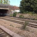 Graffiti on a bridge and weeds on the tracks, A Week on the Rails, Stratford and Liverpool Street, London - 23rd July