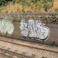 A cloud-like silver tag, A Week on the Rails, Stratford and Liverpool Street, London - 23rd July