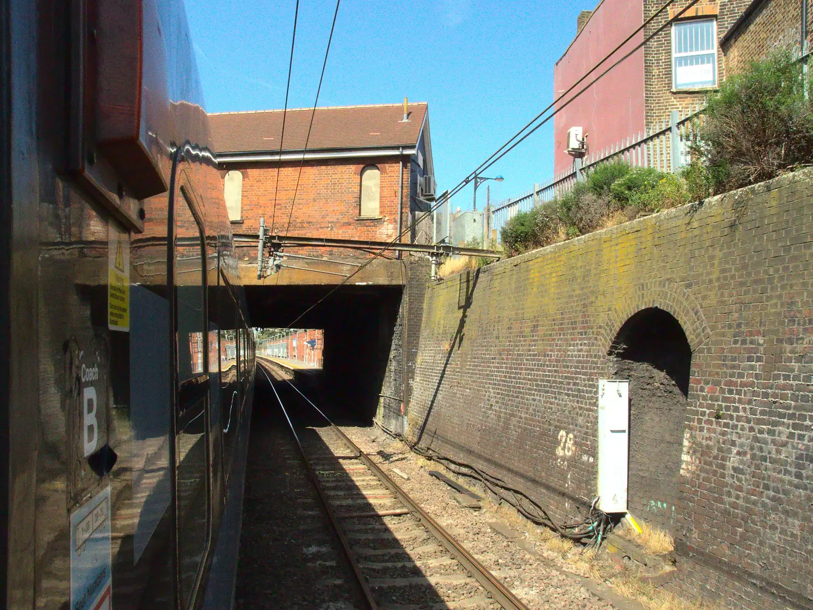 A curious hut on a bridge over the line, from A Week on the Rails, Stratford and Liverpool Street, London - 23rd July