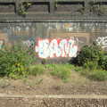 Graffiti says Bam, A Week on the Rails, Stratford and Liverpool Street, London - 23rd July