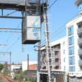 More-daring-than-usual tags on a gantry, A Week on the Rails, Stratford and Liverpool Street, London - 23rd July