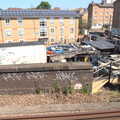 A scrapyard by the railway, A Week on the Rails, Stratford and Liverpool Street, London - 23rd July