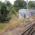 Silver tags on an electrical substation, A Week on the Rails, Stratford and Liverpool Street, London - 23rd July