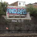 Nice tags on a high-up wall, A Week on the Rails, Stratford and Liverpool Street, London - 23rd July