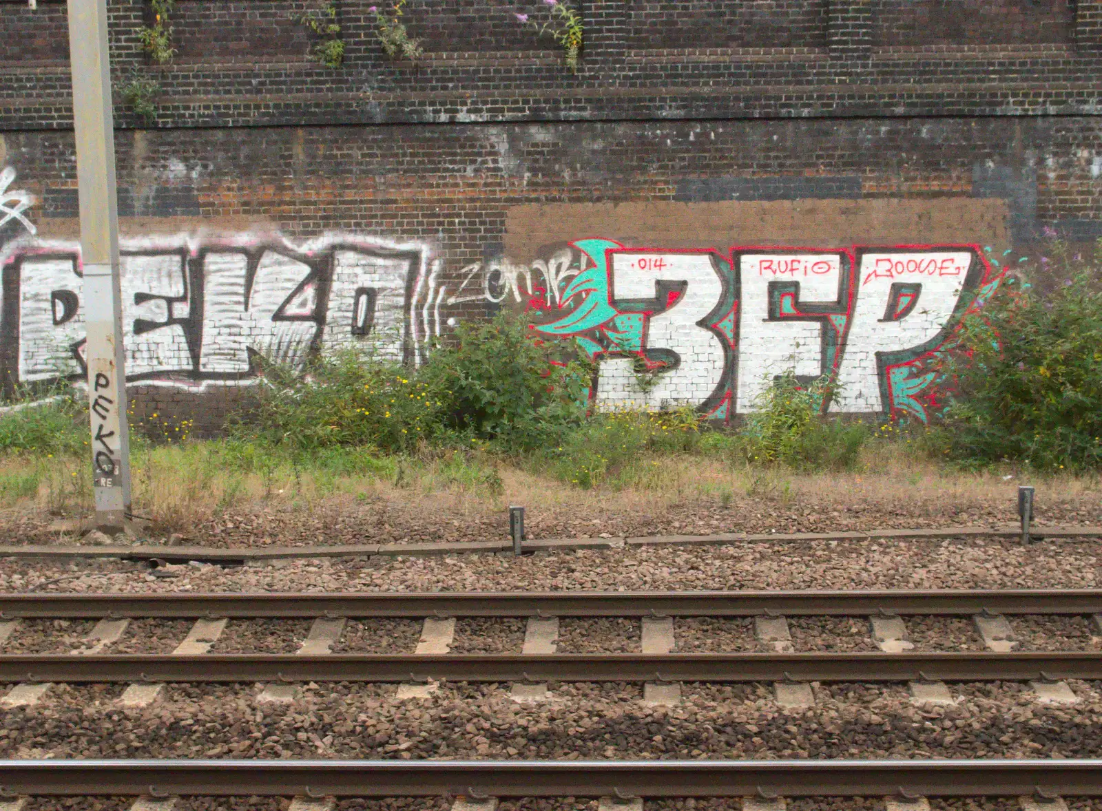 Silver graffiti from 3FP, from A Week on the Rails, Stratford and Liverpool Street, London - 23rd July