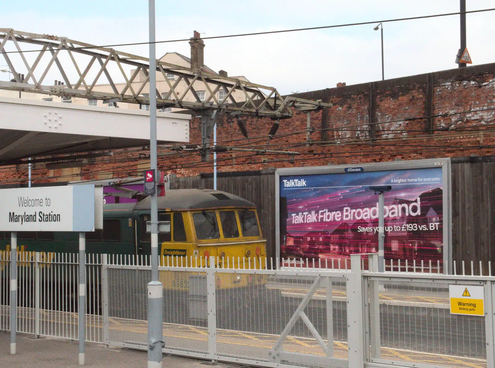 A Class 86 lurks at Maryland Station, from A Week on the Rails, Stratford and Liverpool Street, London - 23rd July