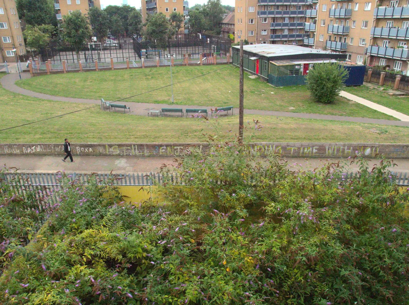 A pre-fab community centre, from A Week on the Rails, Stratford and Liverpool Street, London - 23rd July