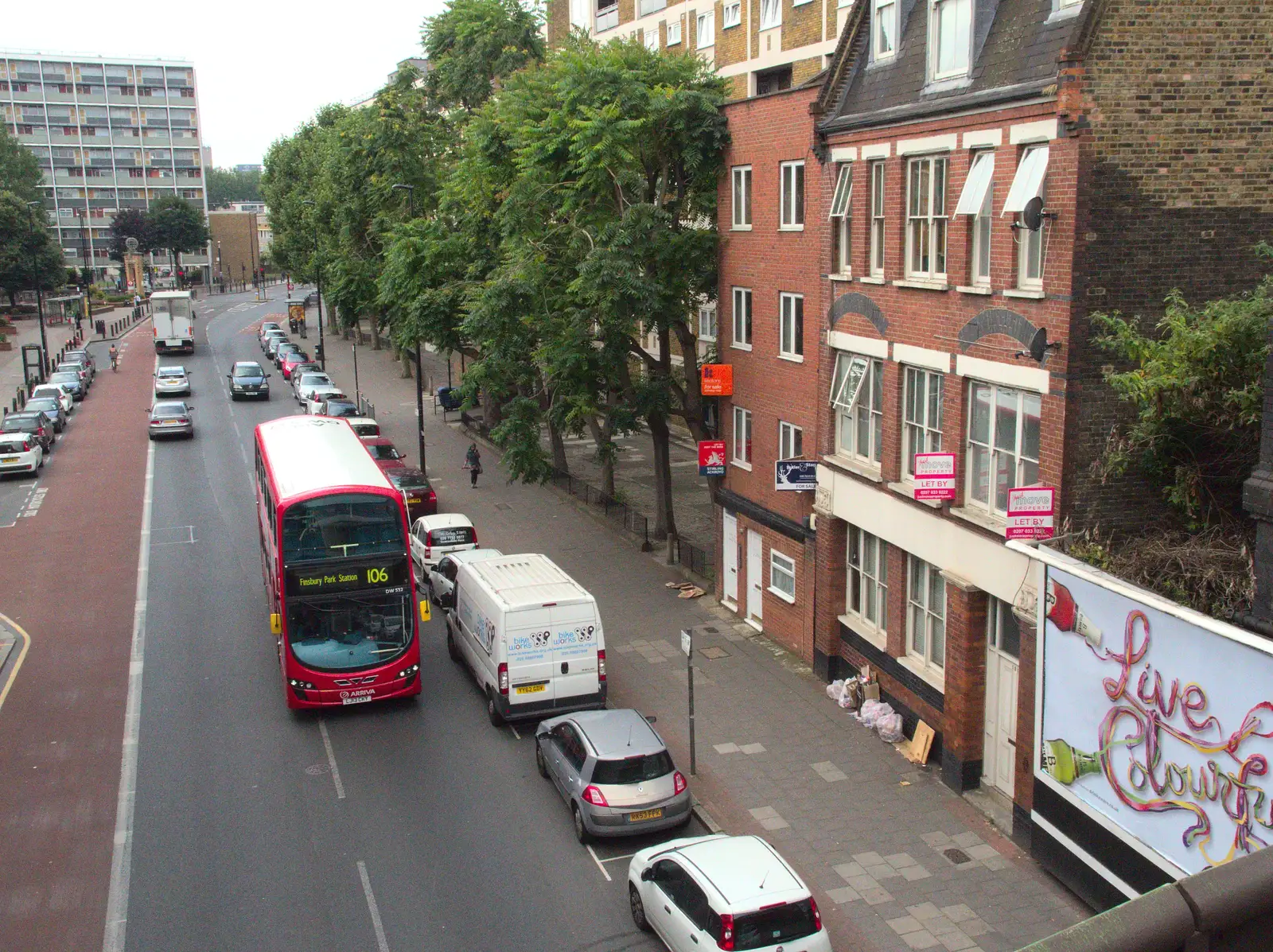 Cambridge Heath Road, from A Week on the Rails, Stratford and Liverpool Street, London - 23rd July