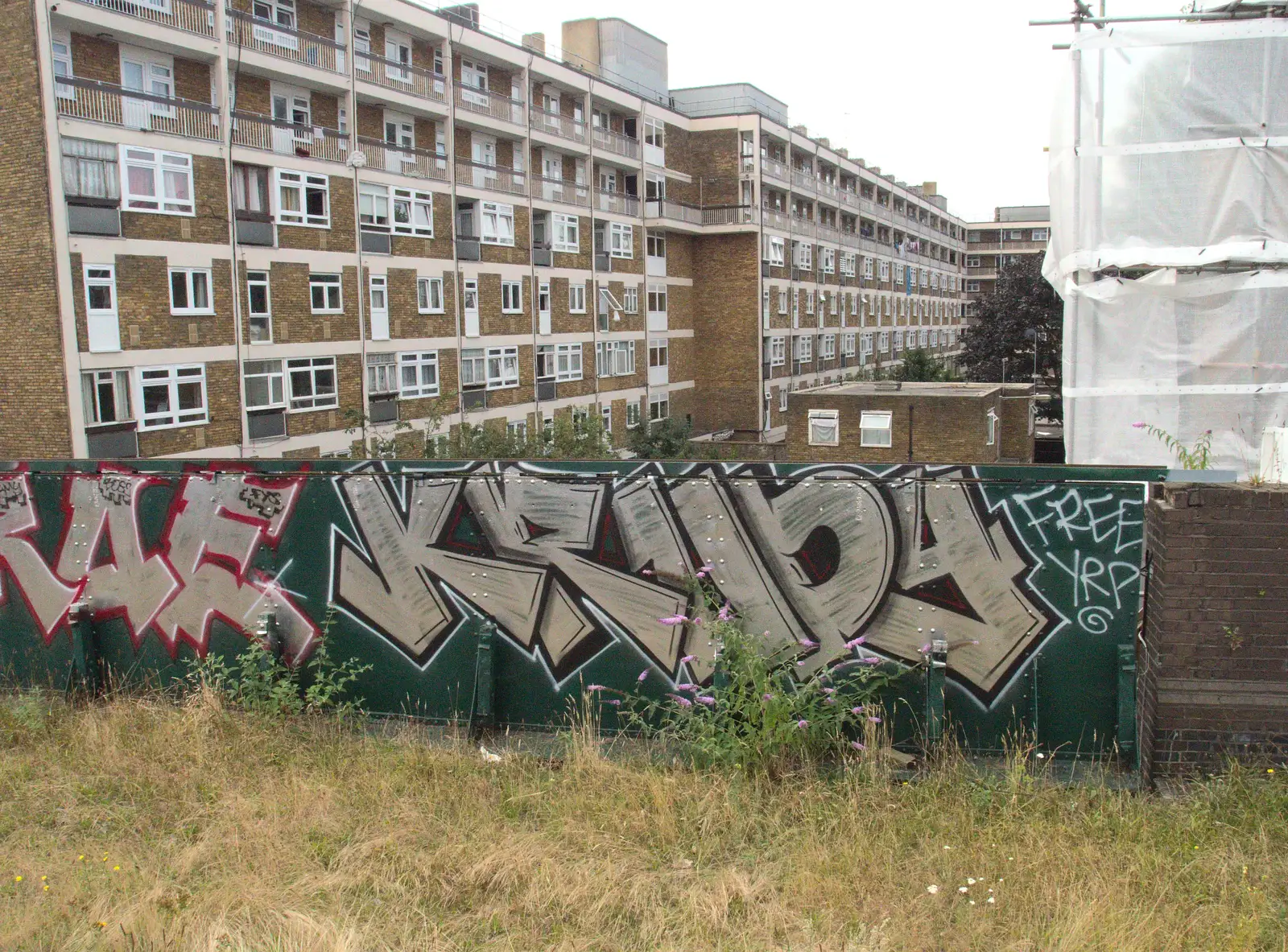 Flats and silver tags on a bridge, from A Week on the Rails, Stratford and Liverpool Street, London - 23rd July