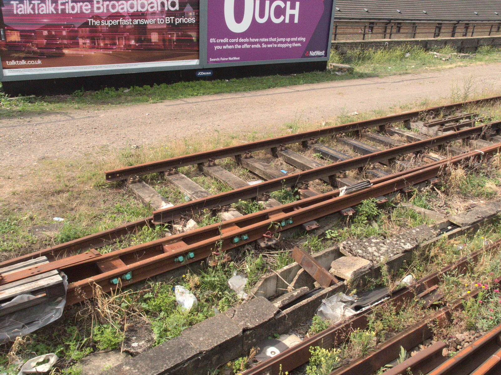 A pile of discarded railway tracks from A Week on the Rails, Stratford and Liverpool Street, London - 23rd July