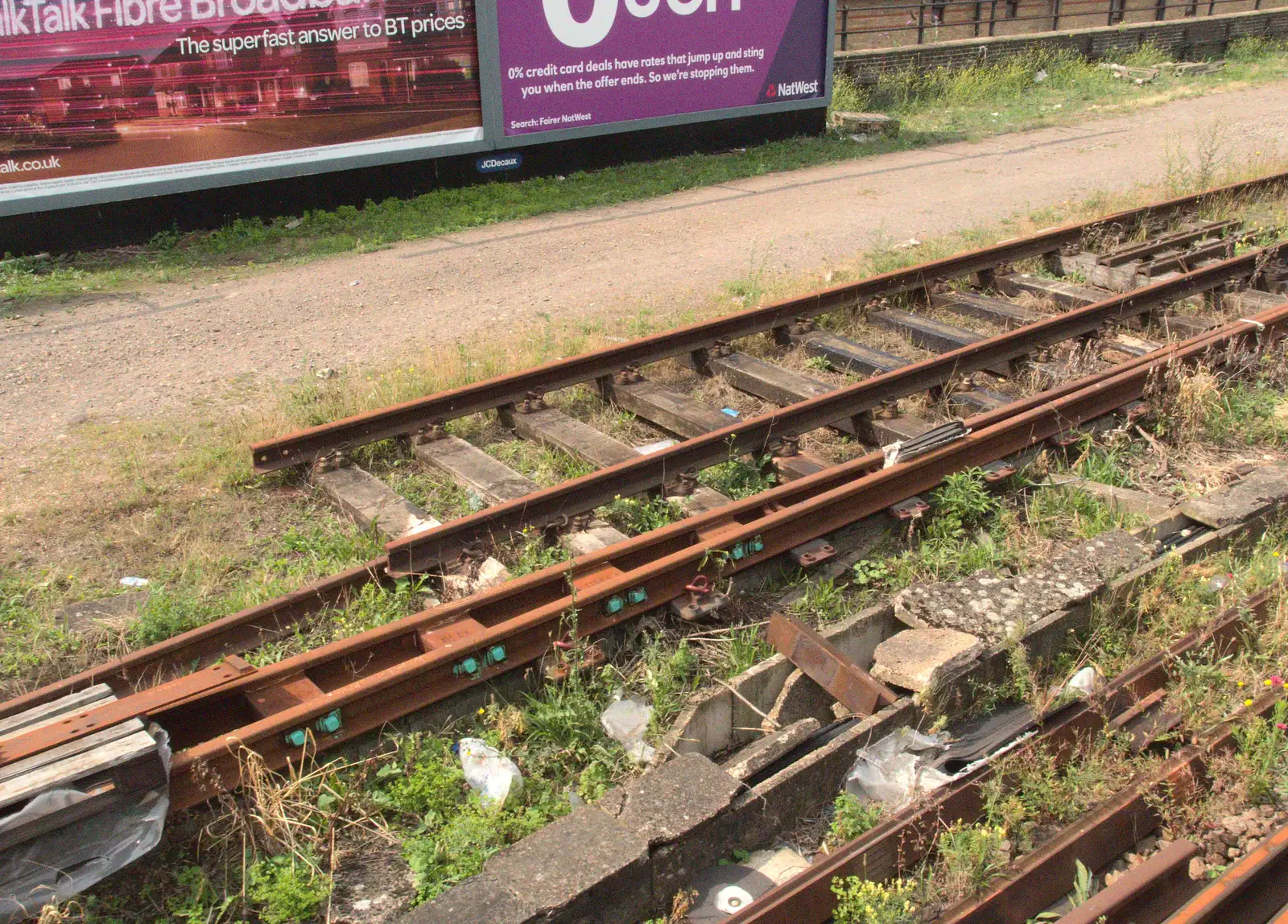 A pile of discarded railway tracks, from A Week on the Rails, Stratford and Liverpool Street, London - 23rd July