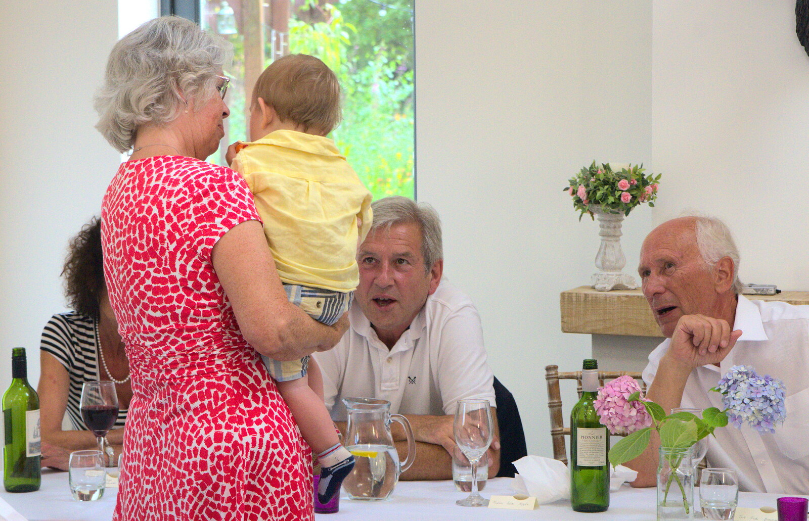 Bernice takes Simon around from Bob and Bernice's 50th Wedding Anniversary, Hinton Admiral, Dorset - 25th July 2014