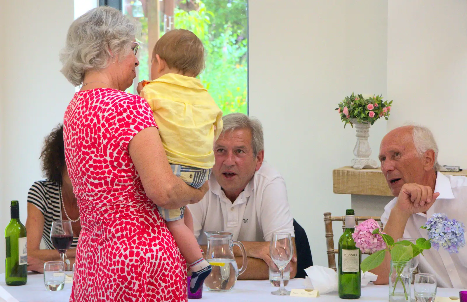 Bernice takes Simon around, from Bob and Bernice's 50th Wedding Anniversary, Hinton Admiral, Dorset - 25th July 2014