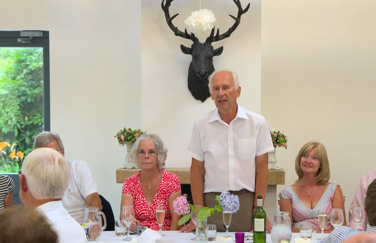 Bob does a speech, from Bob and Bernice's 50th Wedding Anniversary, Hinton Admiral, Dorset - 25th July 2014