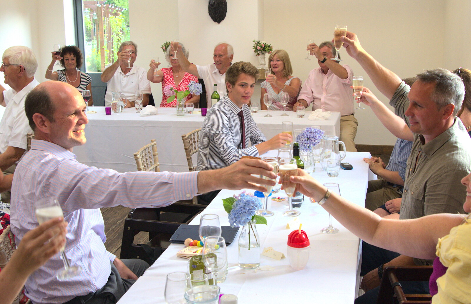 A toast to fifty years from Bob and Bernice's 50th Wedding Anniversary, Hinton Admiral, Dorset - 25th July 2014