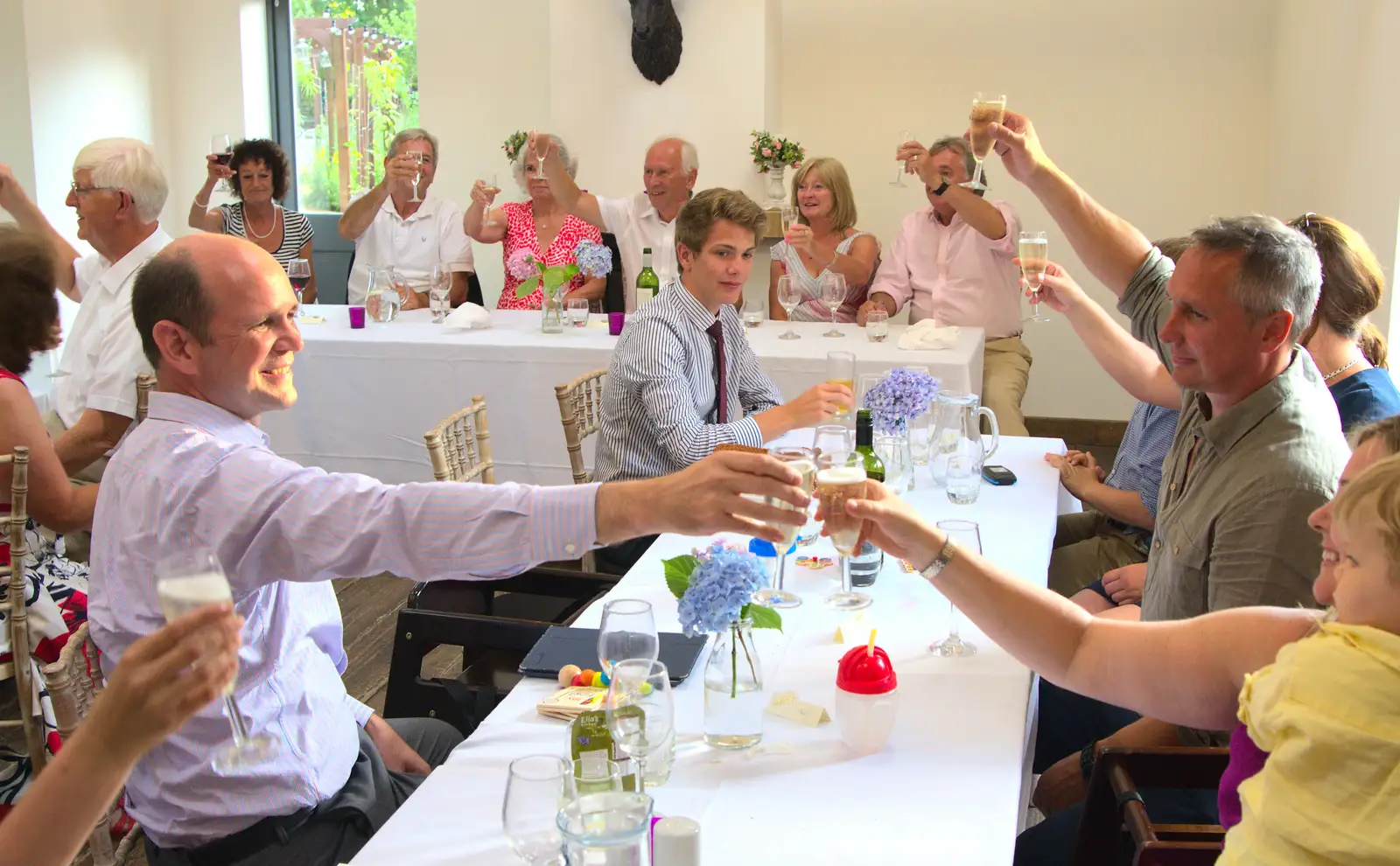 A toast to fifty years, from Bob and Bernice's 50th Wedding Anniversary, Hinton Admiral, Dorset - 25th July 2014