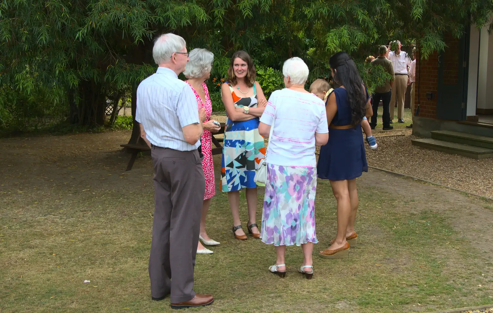 Isobel mingles, from Bob and Bernice's 50th Wedding Anniversary, Hinton Admiral, Dorset - 25th July 2014