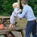 Harry finds a friend, Bob and Bernice's 50th Wedding Anniversary, Hinton Admiral, Dorset - 25th July 2014