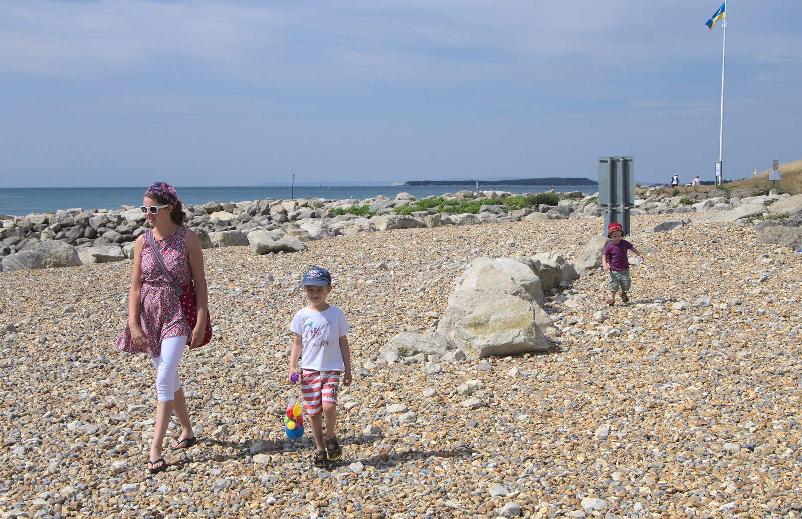 On the beach from Bob and Bernice's 50th Wedding Anniversary, Hinton Admiral, Dorset - 25th July 2014