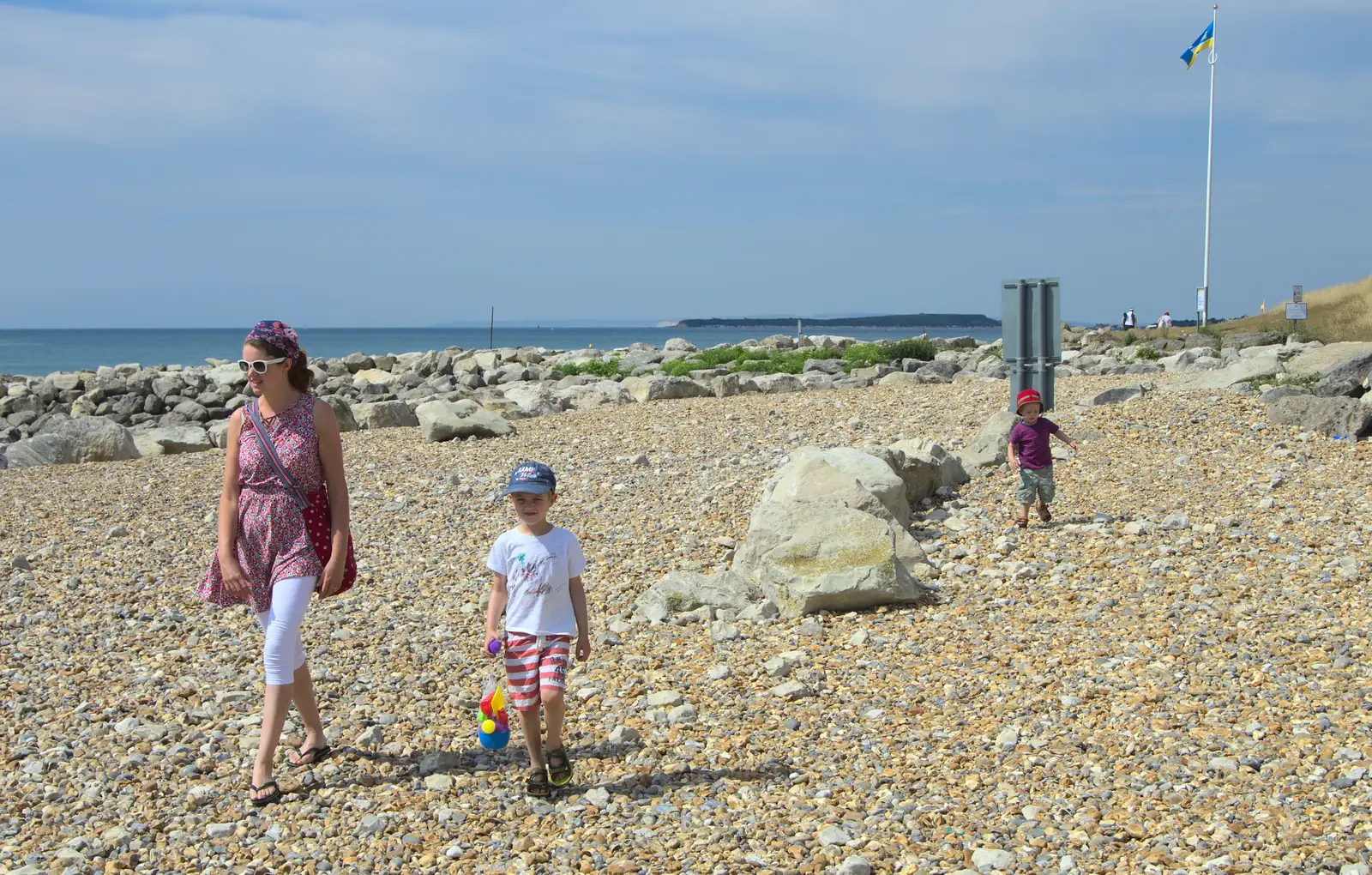 On the beach, from Bob and Bernice's 50th Wedding Anniversary, Hinton Admiral, Dorset - 25th July 2014