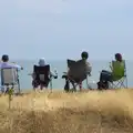 Sitting on the cliff top, watching the waves go by, Bob and Bernice's 50th Wedding Anniversary, Hinton Admiral, Dorset - 25th July 2014