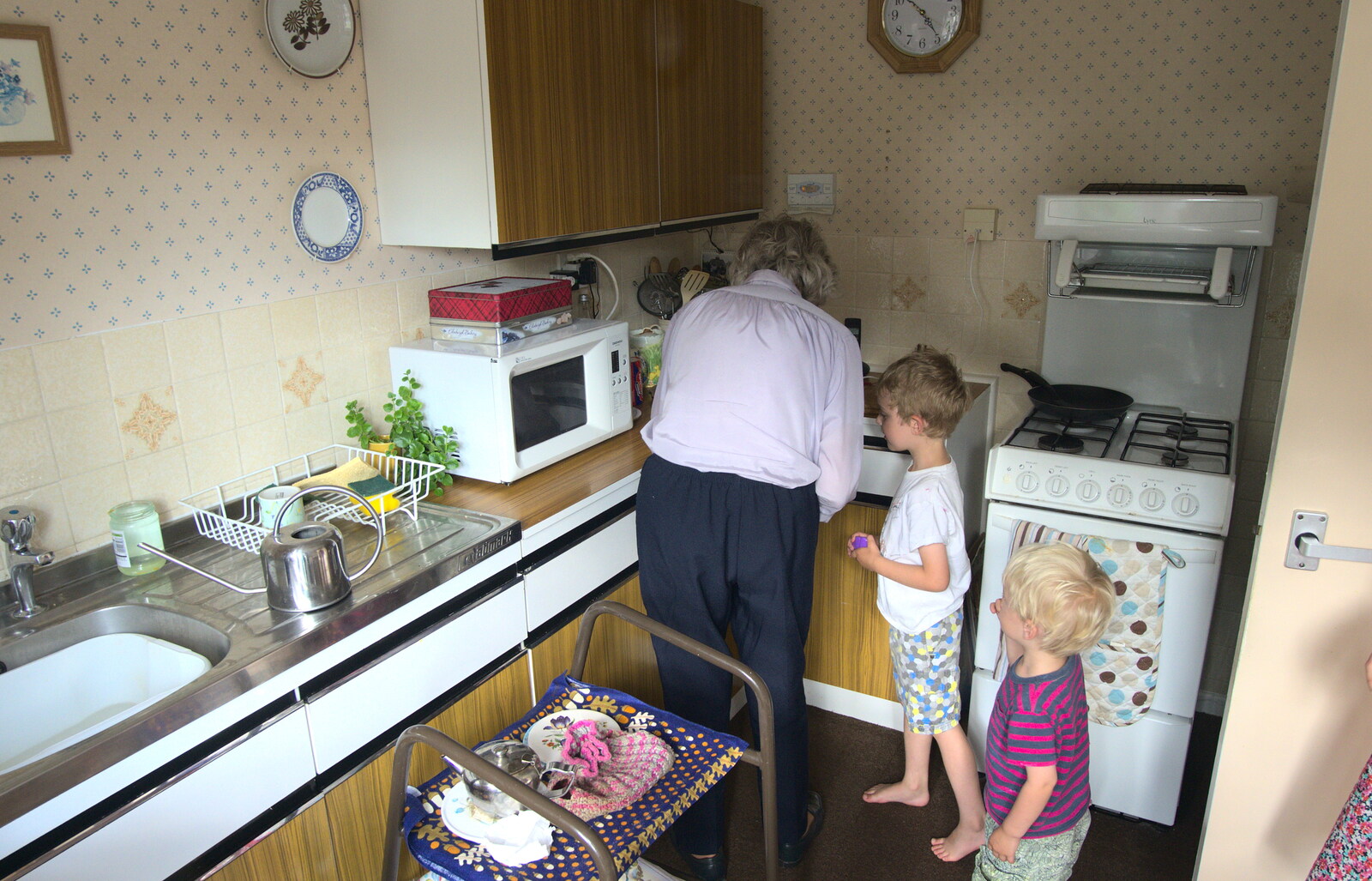 In grandmother's kitchen from Bob and Bernice's 50th Wedding Anniversary, Hinton Admiral, Dorset - 25th July 2014