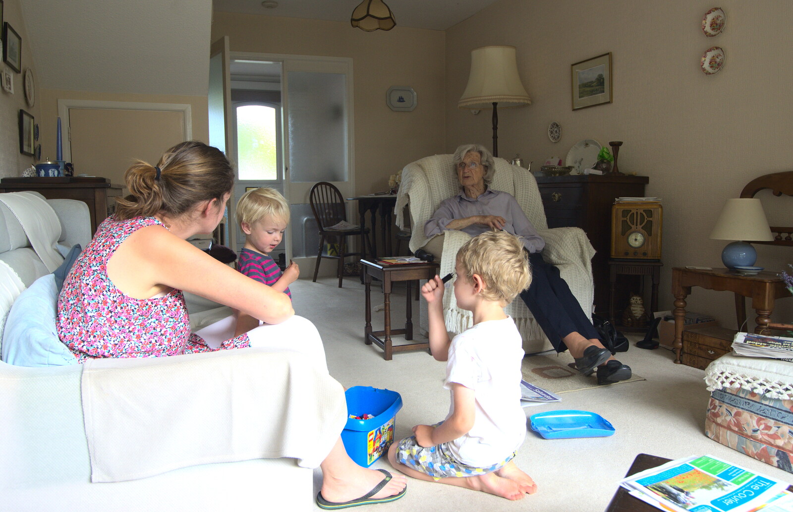 In Little Granny's lounge in Burton from Bob and Bernice's 50th Wedding Anniversary, Hinton Admiral, Dorset - 25th July 2014