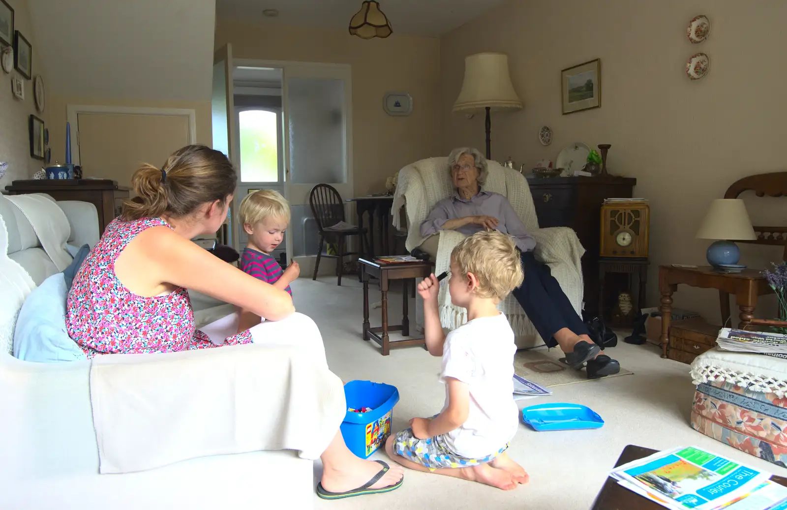 In Little Granny's lounge in Burton, from Bob and Bernice's 50th Wedding Anniversary, Hinton Admiral, Dorset - 25th July 2014