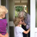 Fred gets a kiss goodbye, Bob and Bernice's 50th Wedding Anniversary, Hinton Admiral, Dorset - 25th July 2014