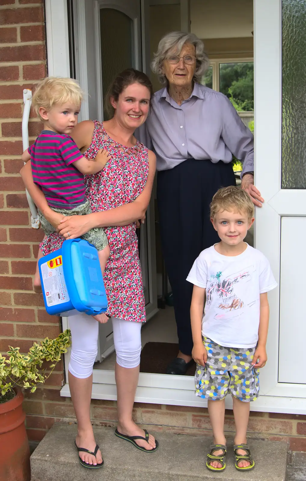 A three-generation group photo, from Bob and Bernice's 50th Wedding Anniversary, Hinton Admiral, Dorset - 25th July 2014