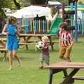 Harry's not quite got the idea of football, Bob and Bernice's 50th Wedding Anniversary, Hinton Admiral, Dorset - 25th July 2014