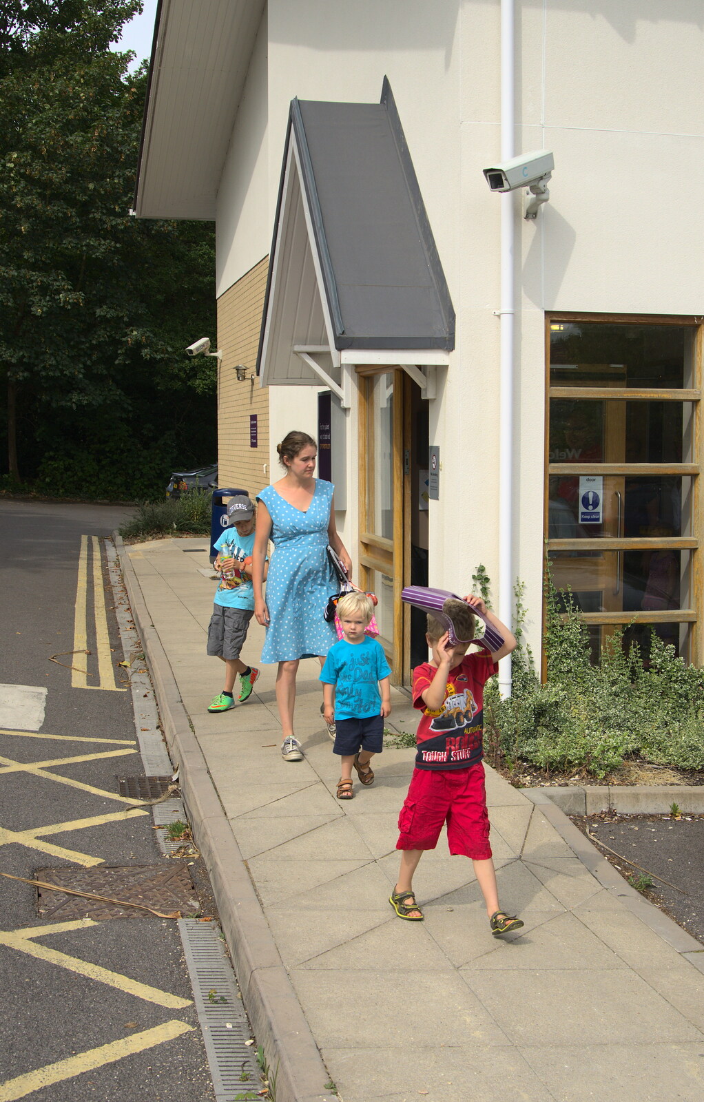 Leaving the Premier Inn from Bob and Bernice's 50th Wedding Anniversary, Hinton Admiral, Dorset - 25th July 2014