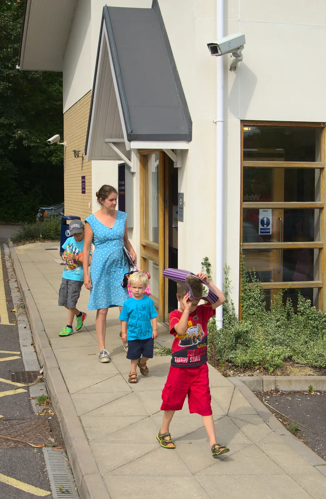 Leaving the Premier Inn, from Bob and Bernice's 50th Wedding Anniversary, Hinton Admiral, Dorset - 25th July 2014